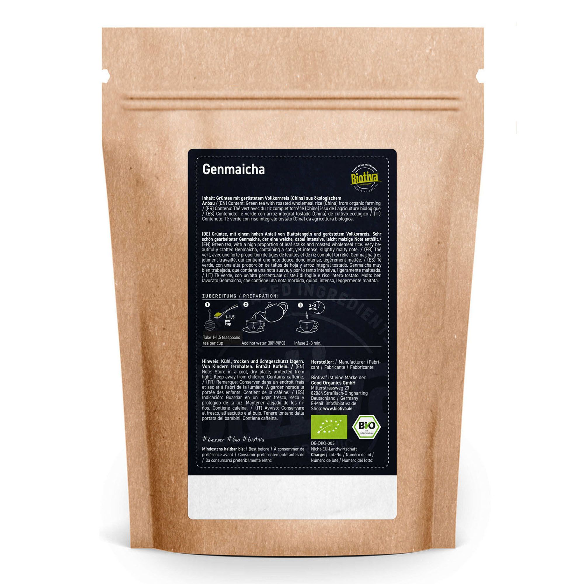 Biotiva Grüntee Genmaicha Bio