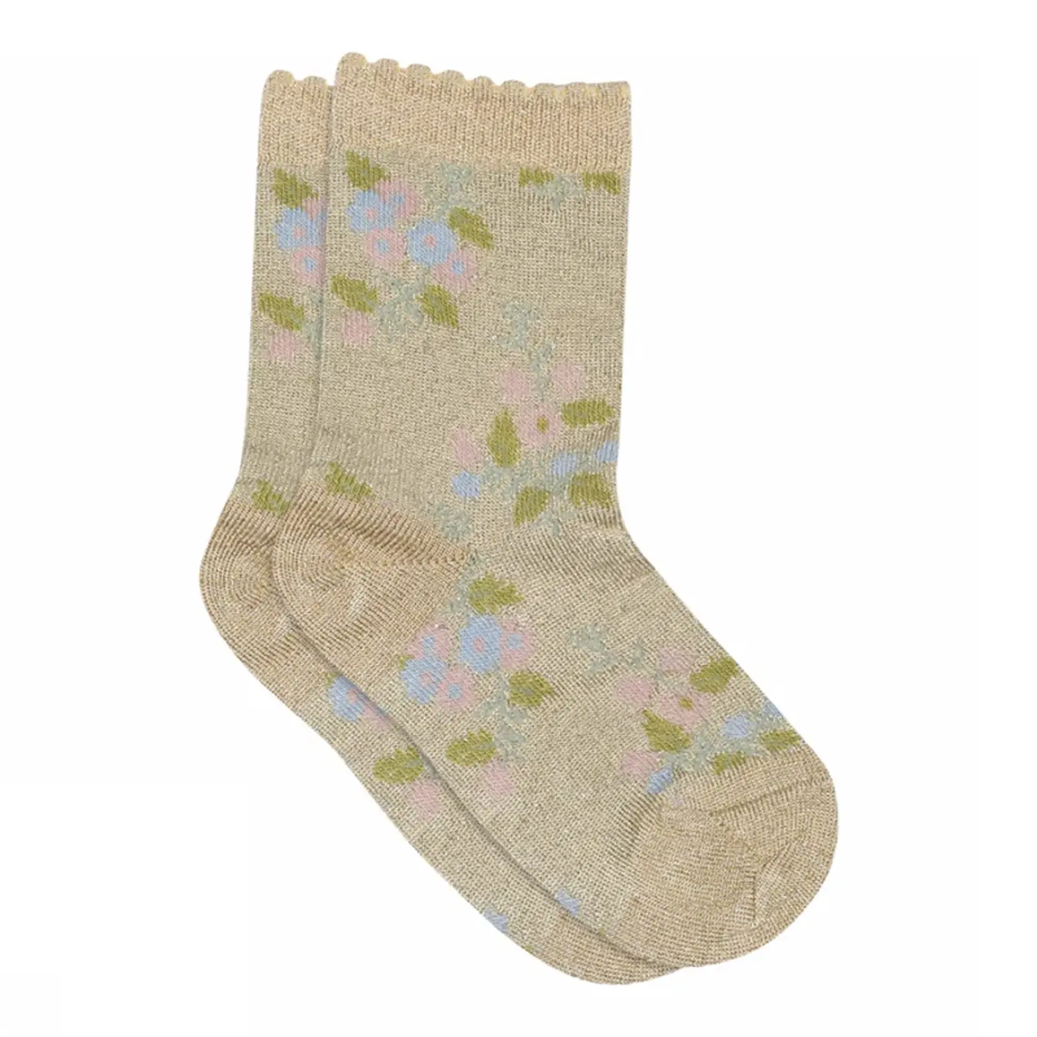 MP Denmark | Lotte glitter socks | Champagne Beige