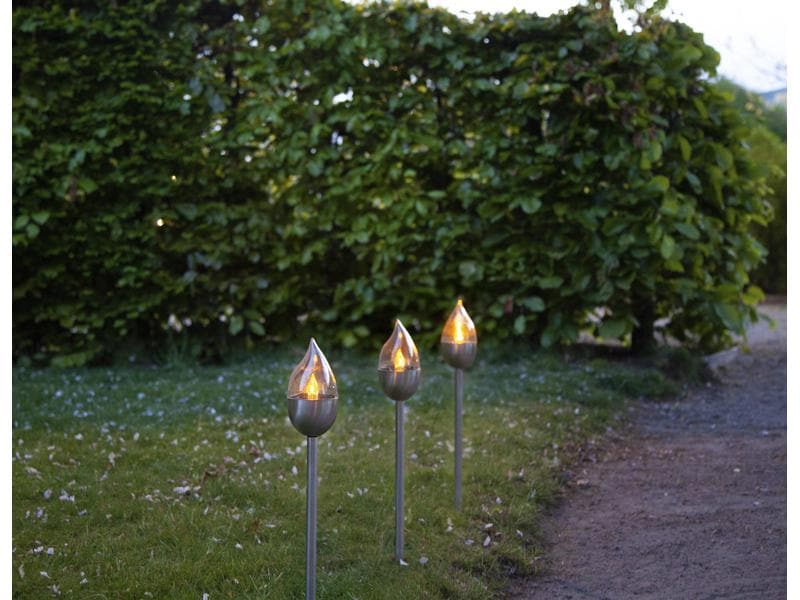 Star Trading Gartenlicht Solar Olympus, 3 Stück Solar Wegeleuchte