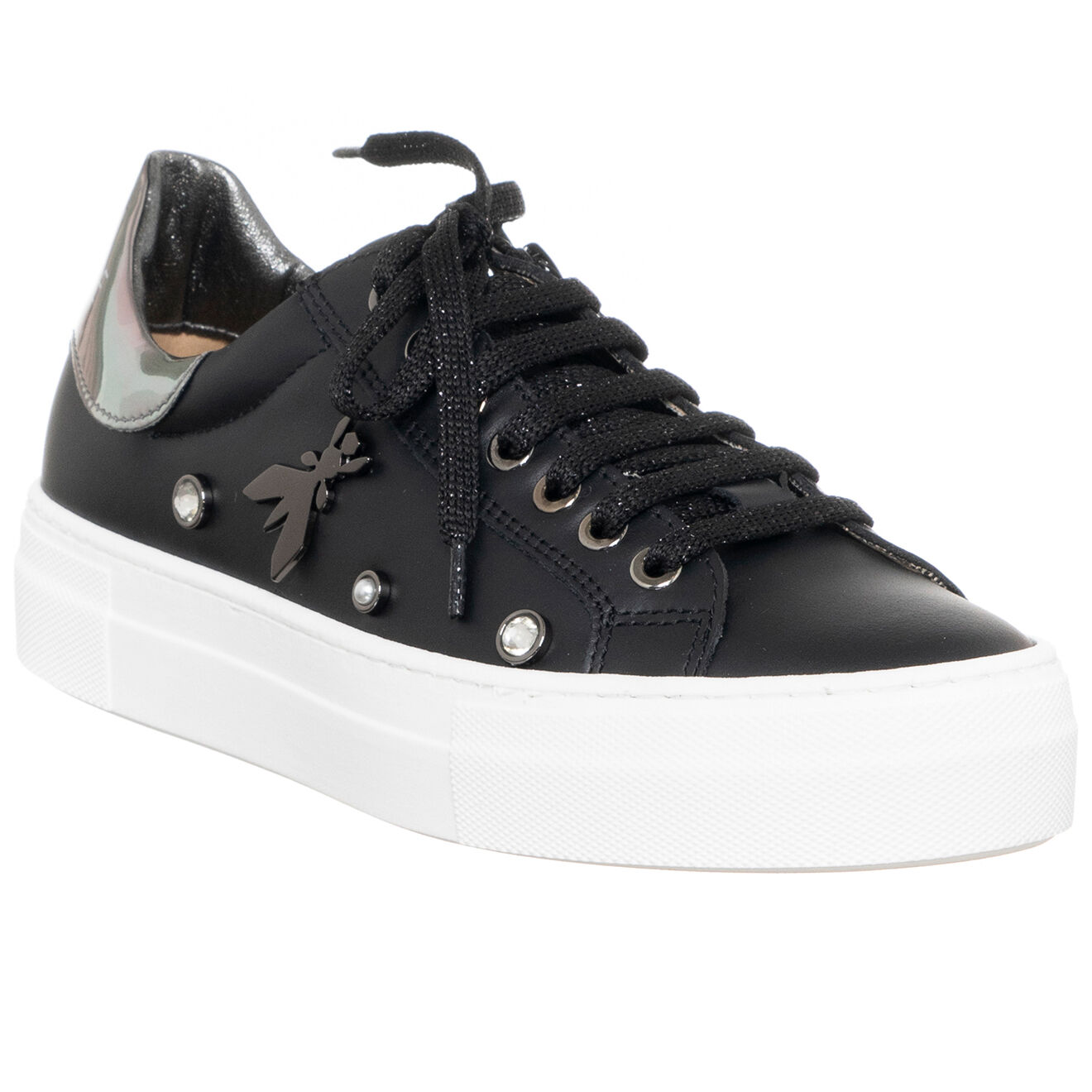Patrizia Pepe Baskets en Cuir Bee noires