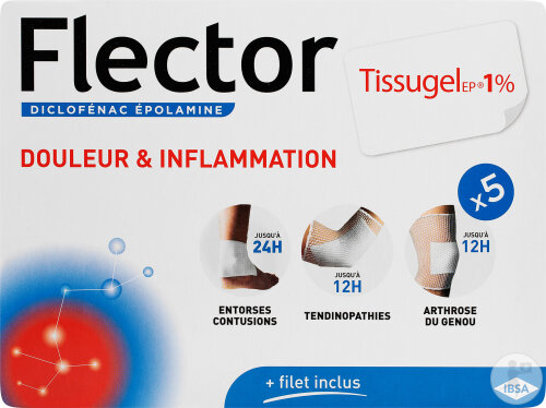 Flector Tissugel EP 1% Douleur Et Inflammation 5 Emplâtres