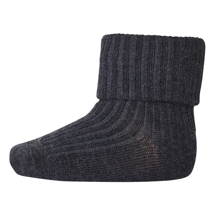 Mp Denmark Chaussettes Rib en laine | Gris foncé