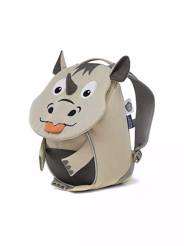 AFFENZAHN Kinder Rucksack Kleine Freunde - Nashorn grau