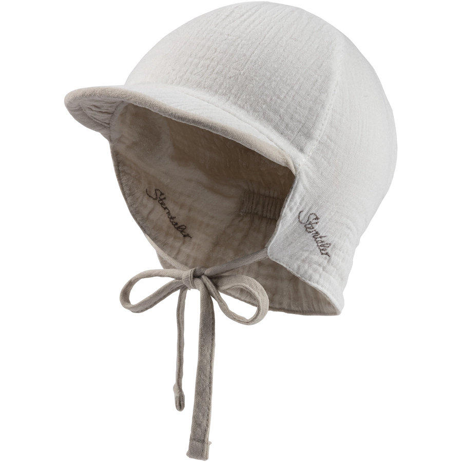 Sterntaler Wende-Schirmmütze Nackenschutz beige