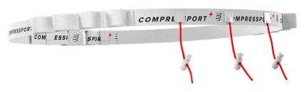 Ceinture porte-dossard Compressport Race Belt Blanc