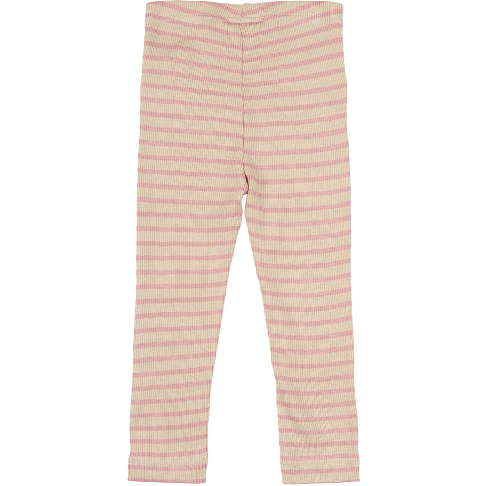 Køb Petit Piao Bright Rose/Dark Off White Leggings Modal Striped