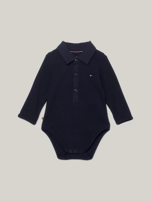 Body Polo Listrado de Manga Comprida