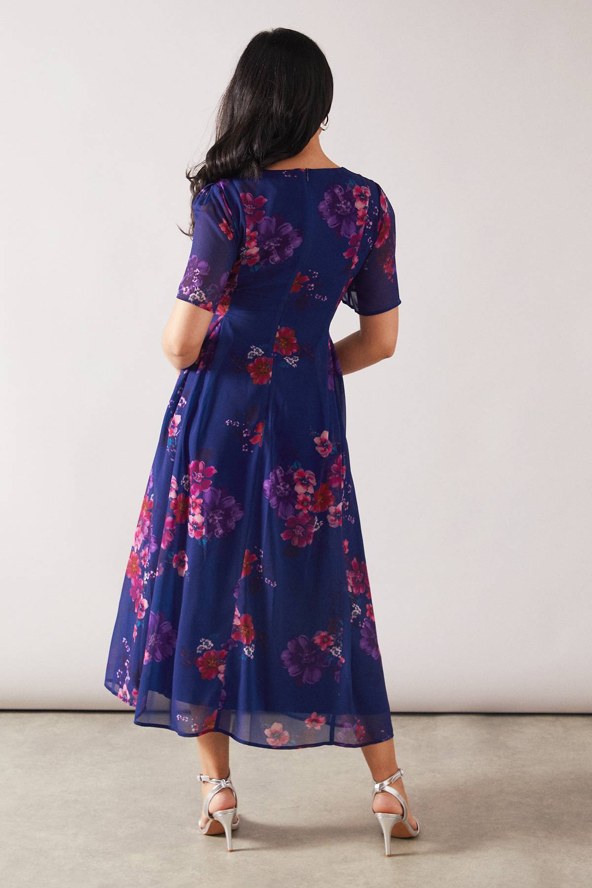 Wallis Robe Midi En Mousseline Imprimée Petite