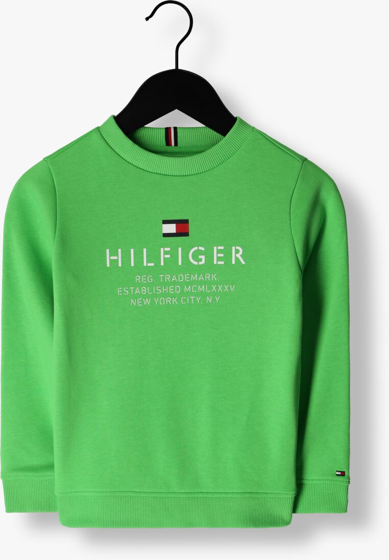 TOMMY HILFIGER groene tommy hilfiger sweater th logo sweatshirt