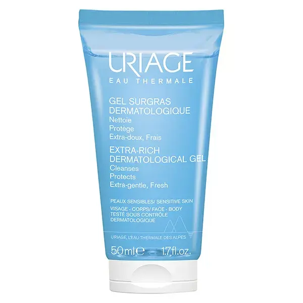 Uriage Gel Surgras Dermatologique Doux Sans Savon Peaux Sensibles Corps 50ml