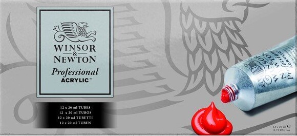 Winsor & Newton - Akrylmaling Sæt - 12X20 ML