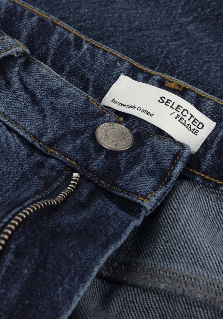 SELECTED FEMME blauwe selected femme shorts slfkrista hw mid blue denim