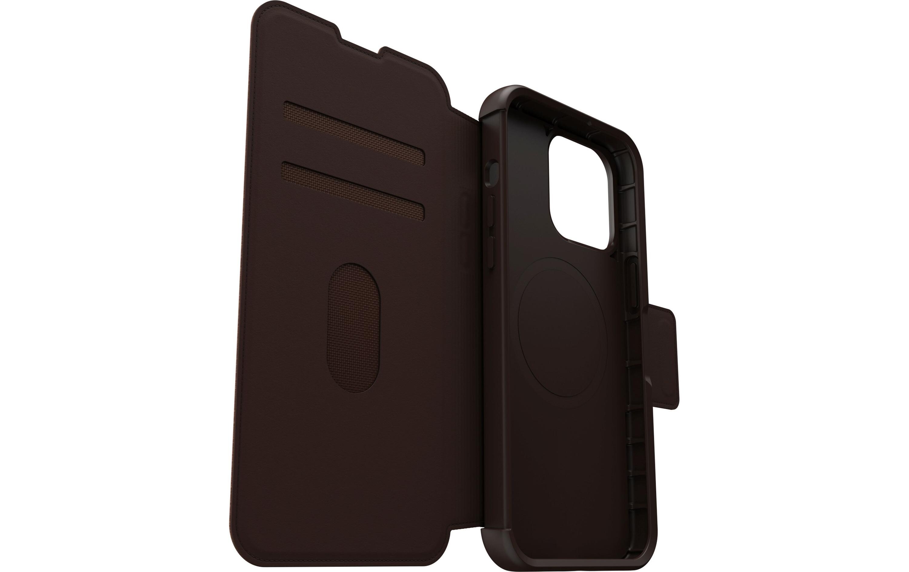 Book Cover Strada iPhone 15 Pro Max BraunSchutzhülle für das Apple iPhone 15 Pro Max