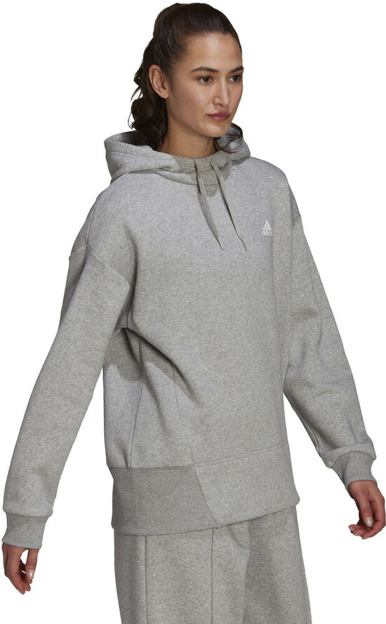 adidas Essentials Studio Fleece hættetrøje Grå