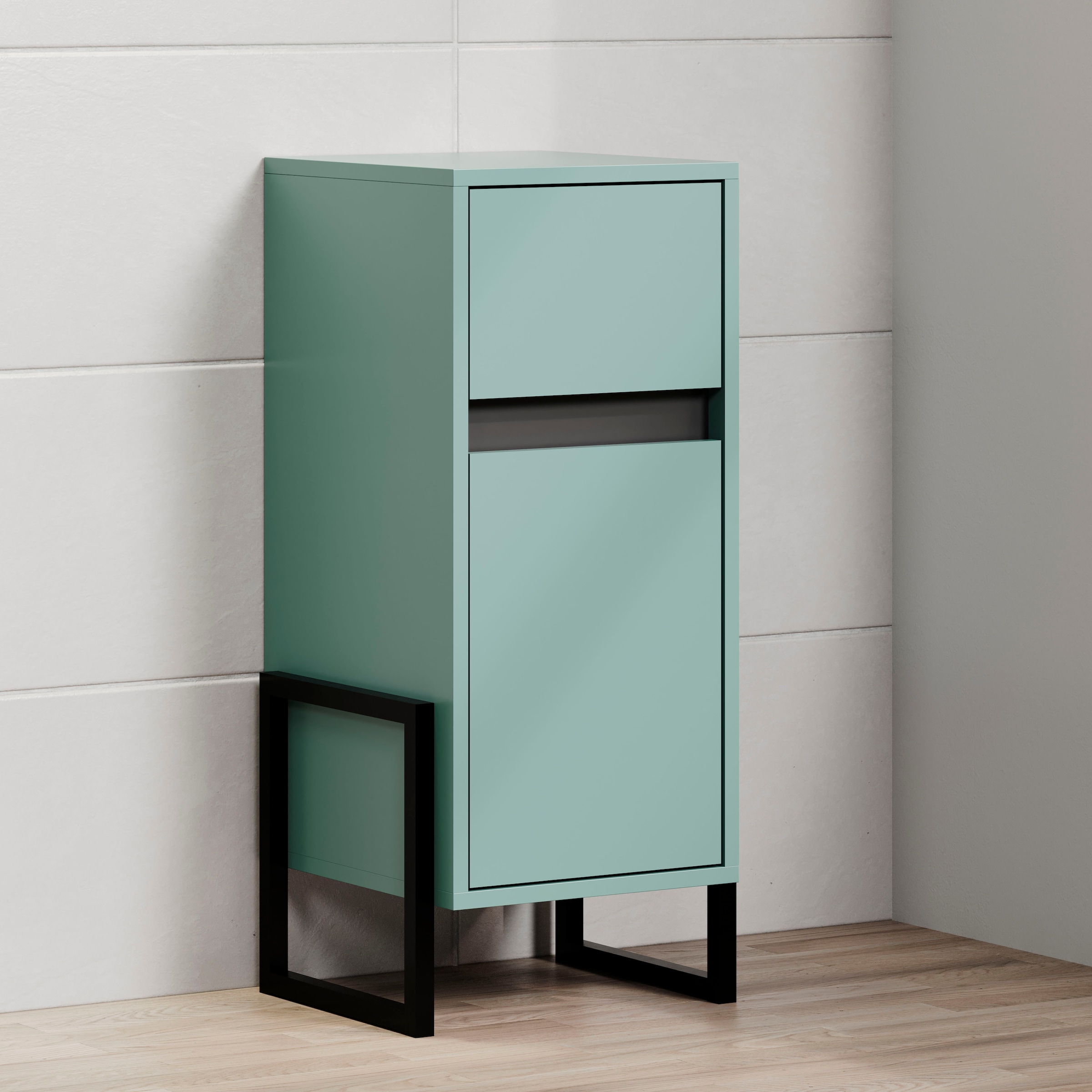 welltime Unterschrank »Malcesine« 1 Stk. tlg. Badkommode in Dunkeltürkis mit Metallgestell - (B/T/H) 36/35/80 cm