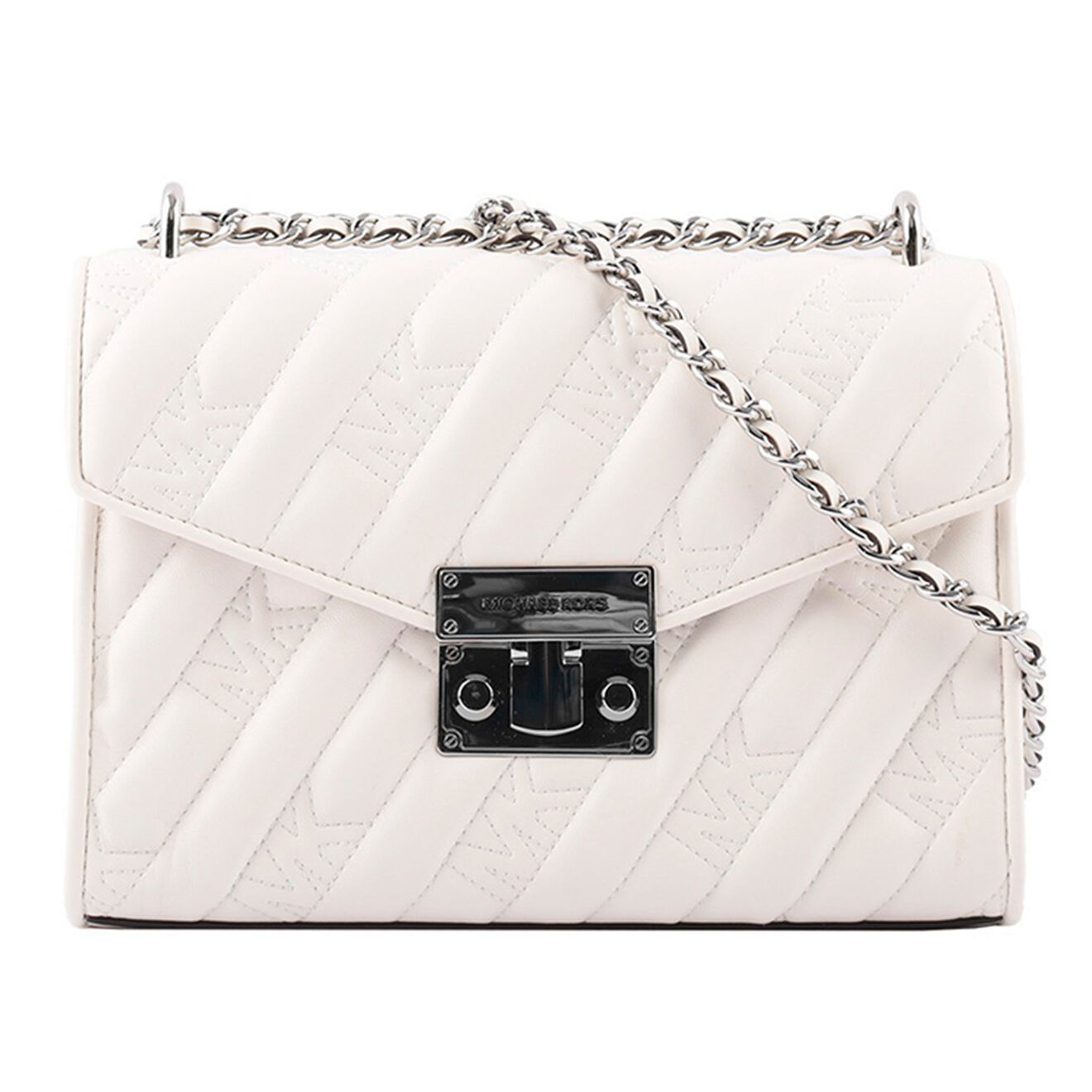 Michael Kors Sac bandoulière en Cuir Rose M blanc - 23x16.5x7 cm