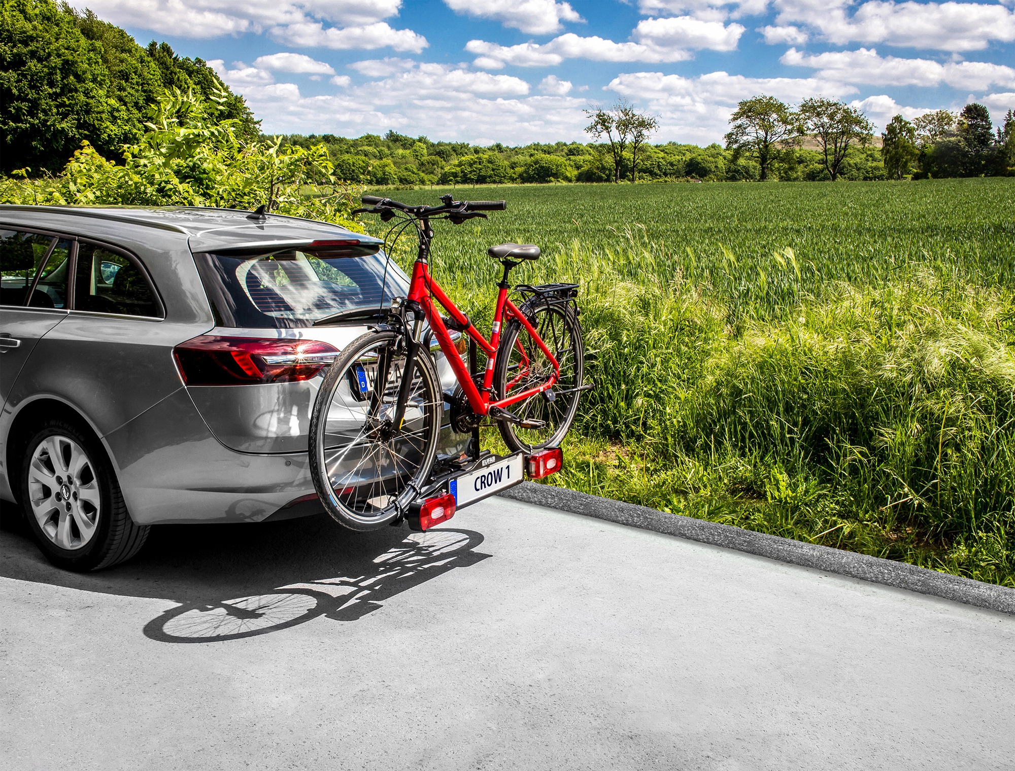 EUFAB Fahrradträger Crow 1 für 1 Fahrrad, E-Bike geeignet