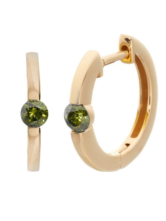 Klapp-Creolen, Brillant, Gelbgold 585