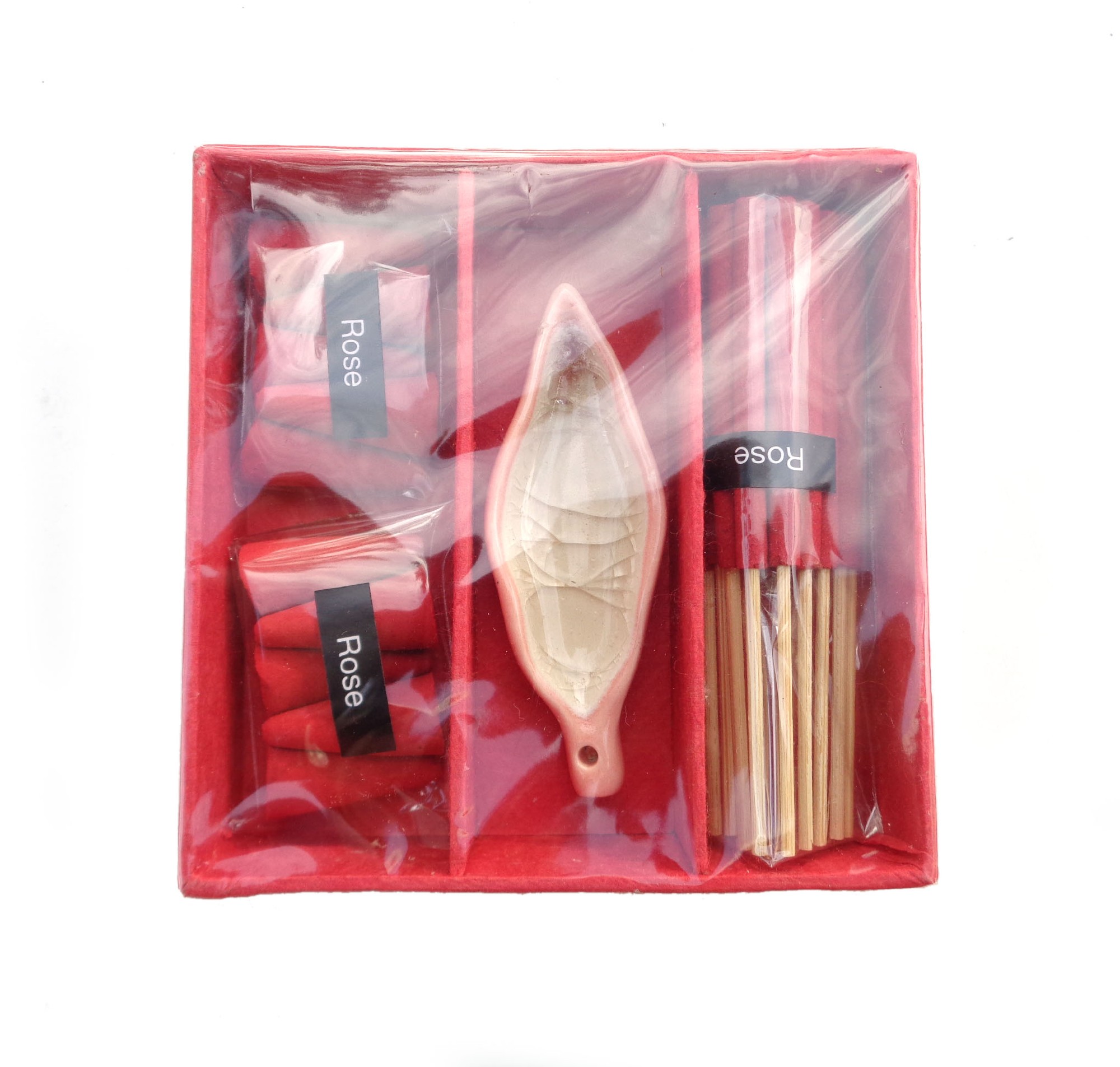 Räucher-Box 'Rose', rot, T 10 cm, B 10 cm, H 2,5 cm günstig bestellen