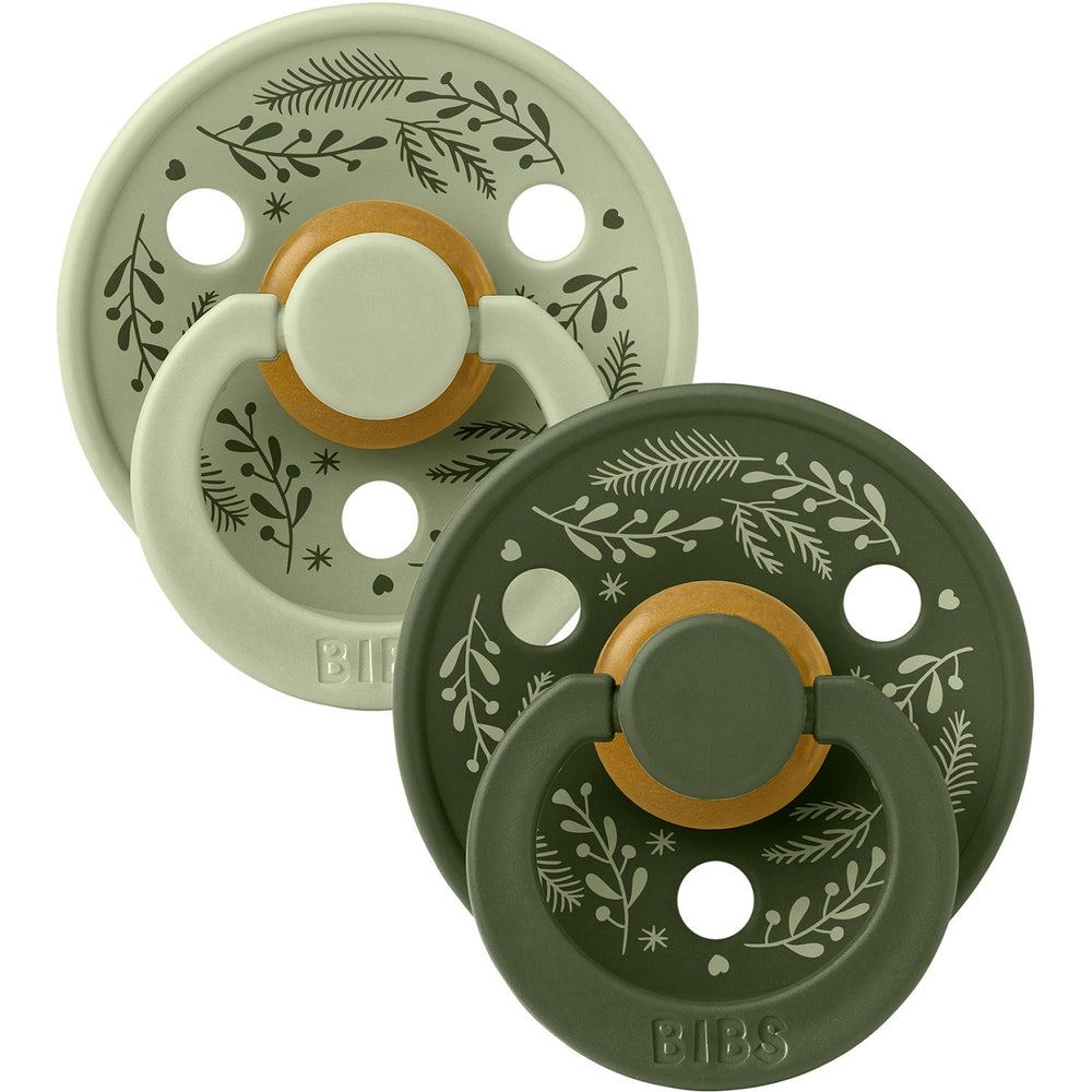 Køb Bibs Sage/Hunter Green Sut Colour Holiday Leaf 2-Pak Latex