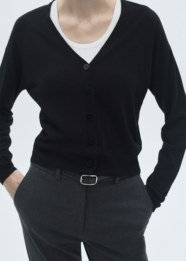 MANGO CARDIGAN. -- LUCCA Black