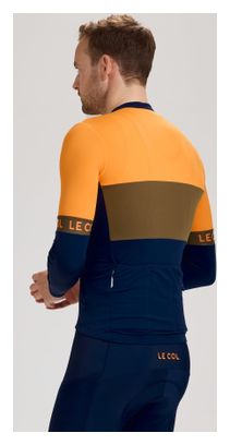 Maillot Manches Longues Le Col Sport Bleu/Vert/Orange