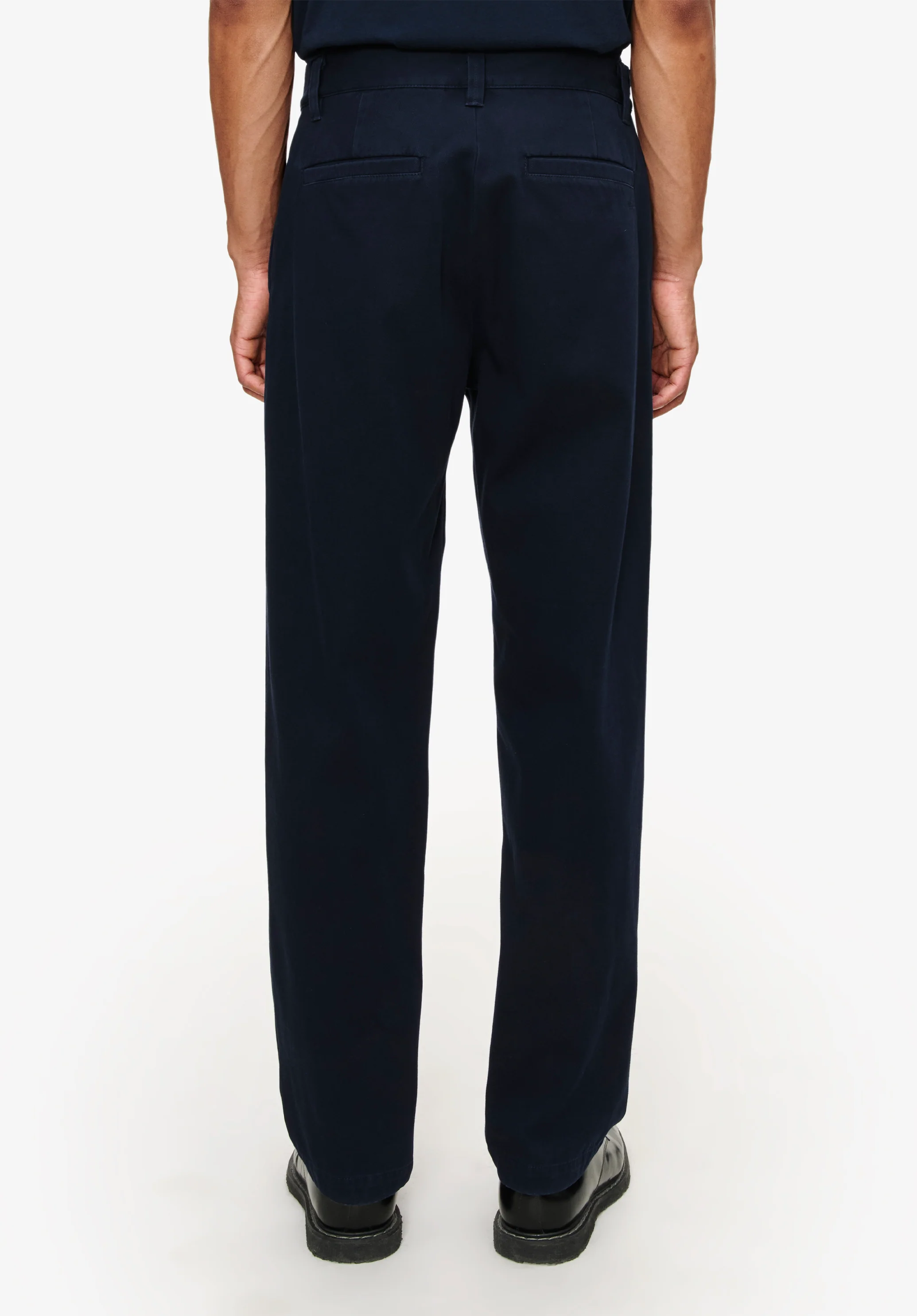 Chino droit ajusté en gabardine - Dark navy