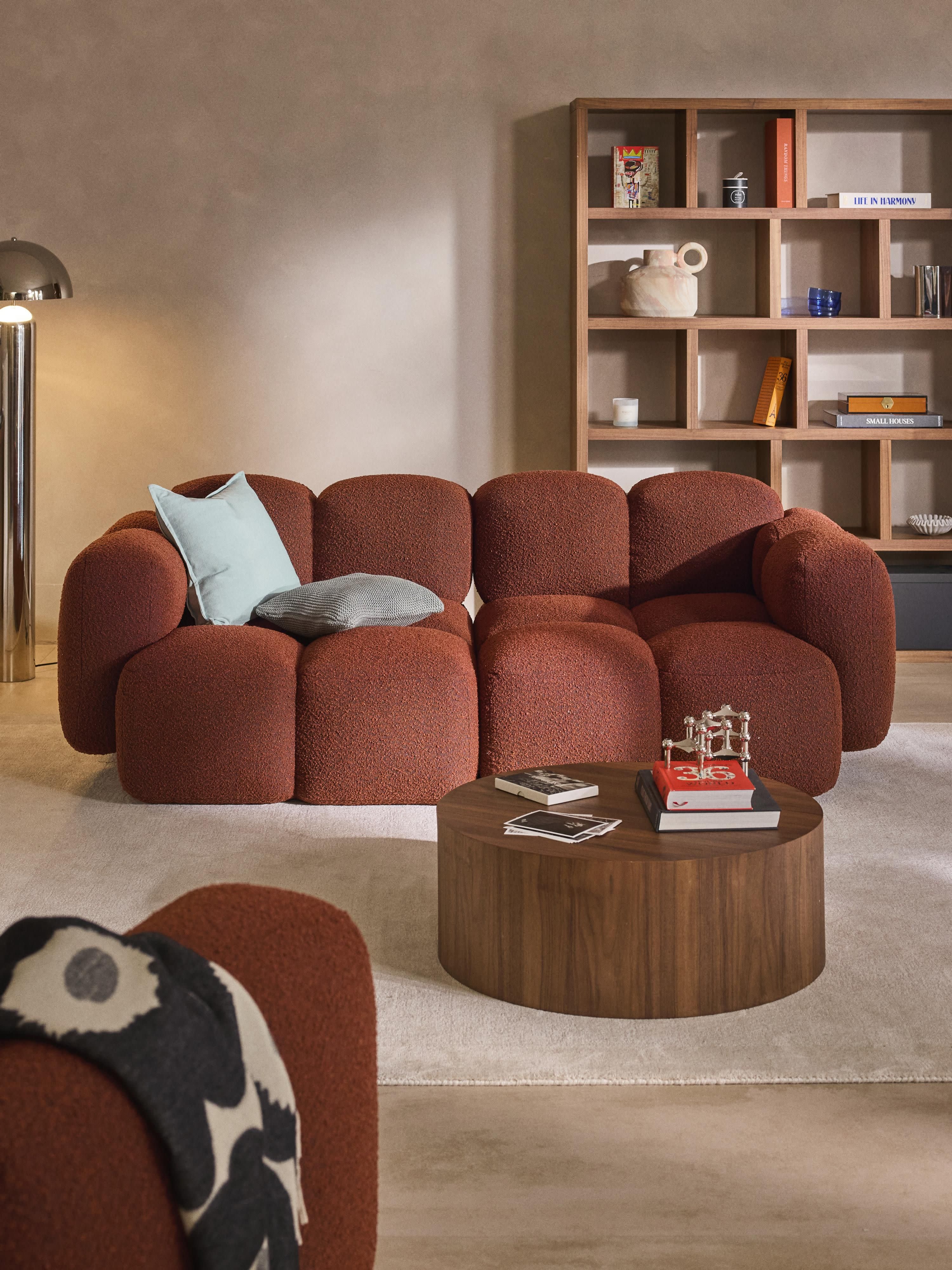 Modulaire bank Tayla (3-zits) van bouclé