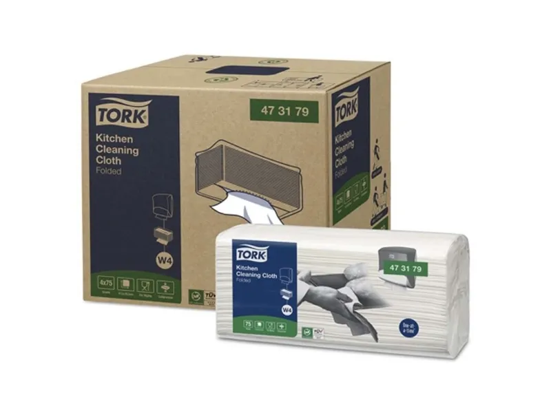 Aftørringsklud Tork Køkken 1-lag 415x355 mm Non-Wowen - (75 stk. x 4 pakker)