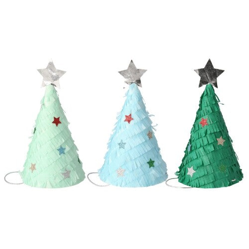 Meri meri feesthoedjes kerstboom - 6st
