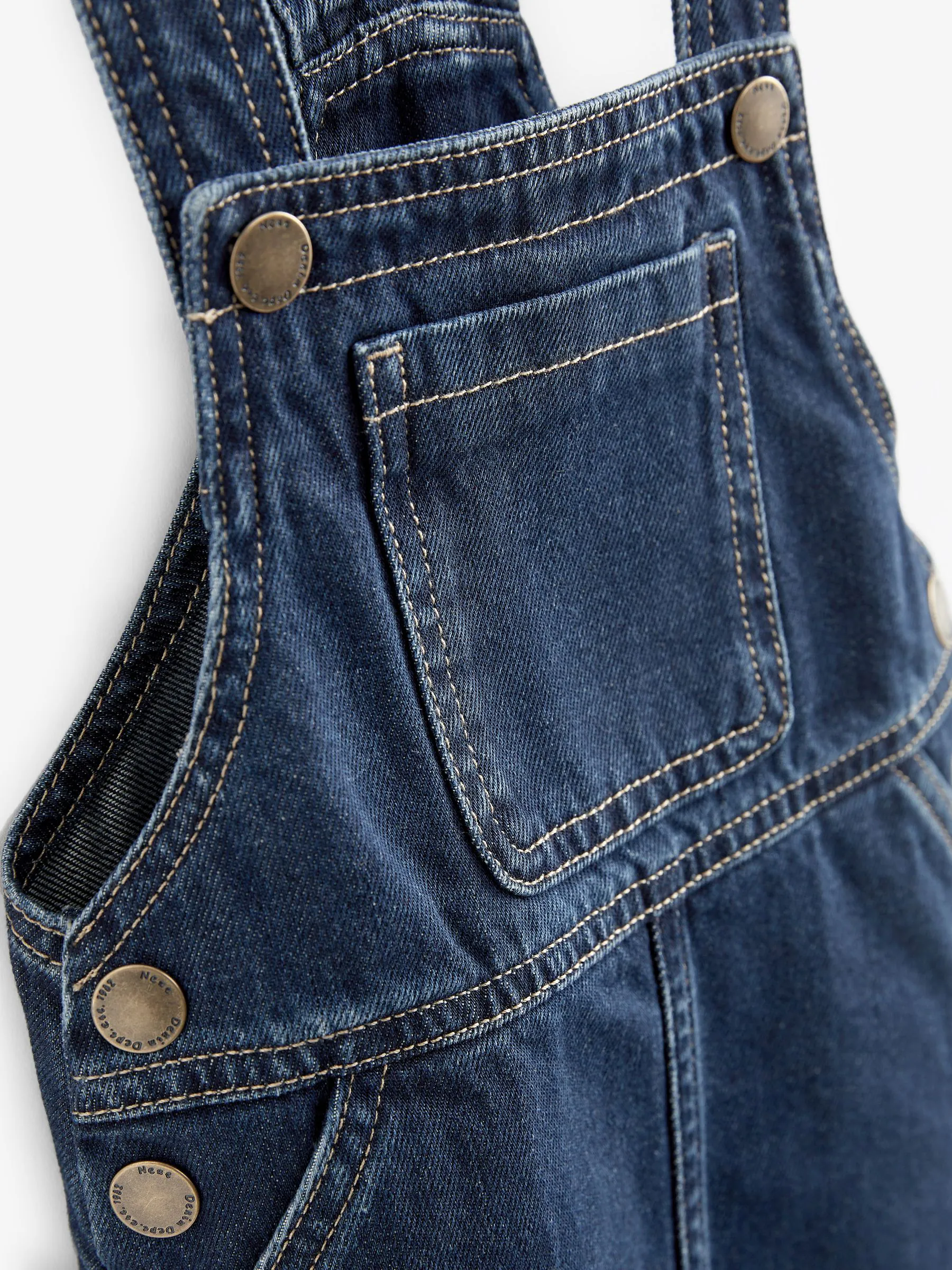 Indigoblauw - Denim overgooier (3 mnd-8 jr)