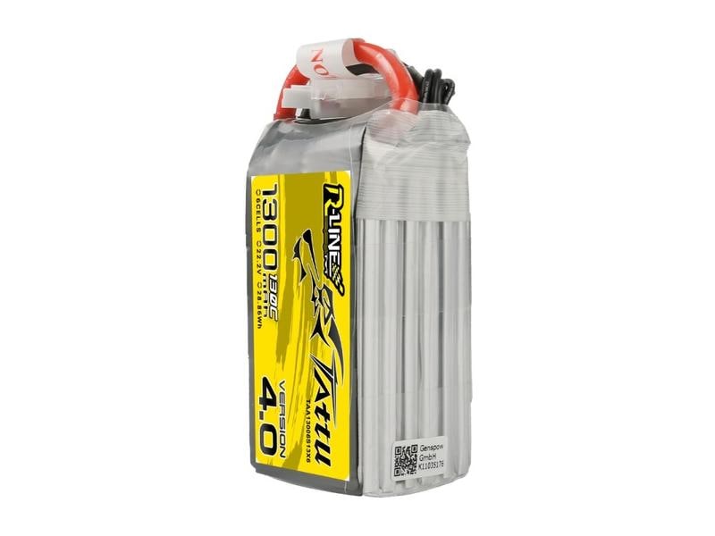 Tattu RC-Akku LiPo 1300 mAh 22.2 V 130C R-Line, V4.0 R-Line Akku für Multikopter mit XT60 Stecker
