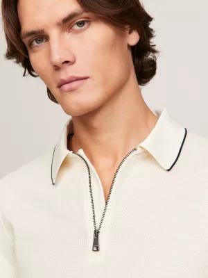 Polo de manga comprida Honeycomb Slim Fit