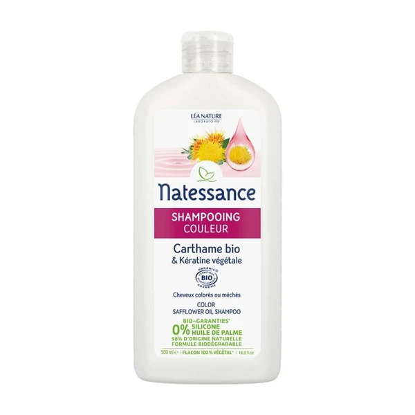 Natessance Shampoing Couleur Carthame et Kératine Végétale 500 ml