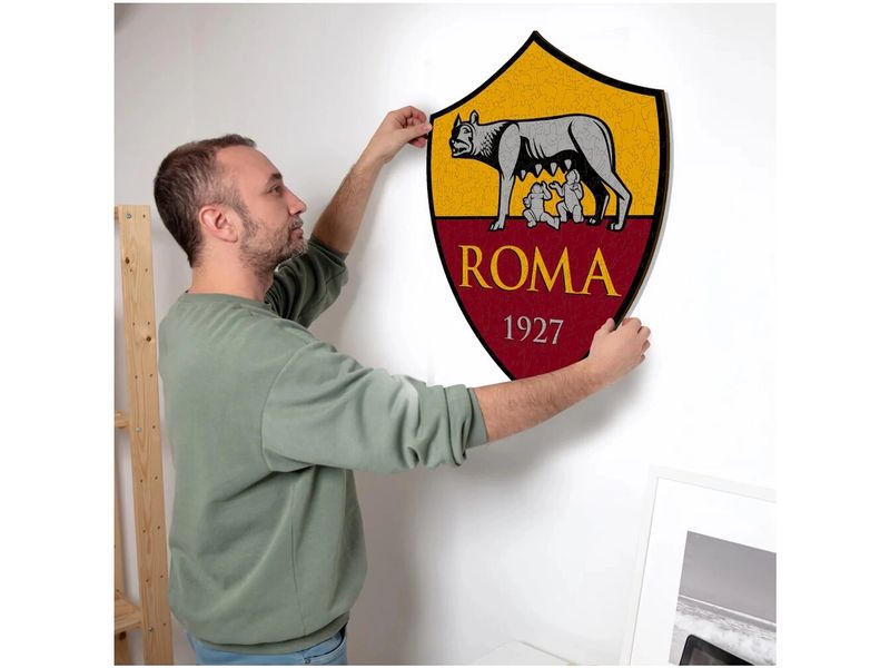 Iconic Puzzle AS Roma – Logo Offizielles Holzpuzzle, Grösse M