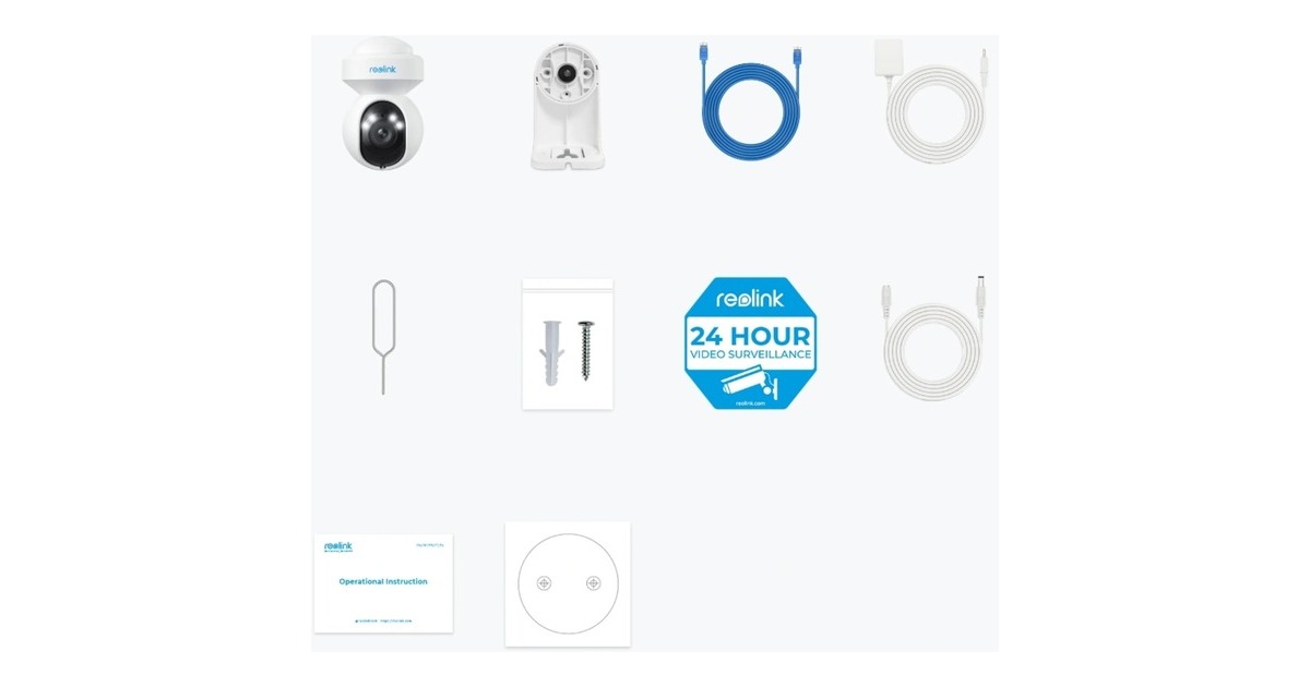 ReolinkE560, slimme 4K/8MP PTZ Dual-Band WiFi 6 camera  (Wit, Kleuren nachtzicht)