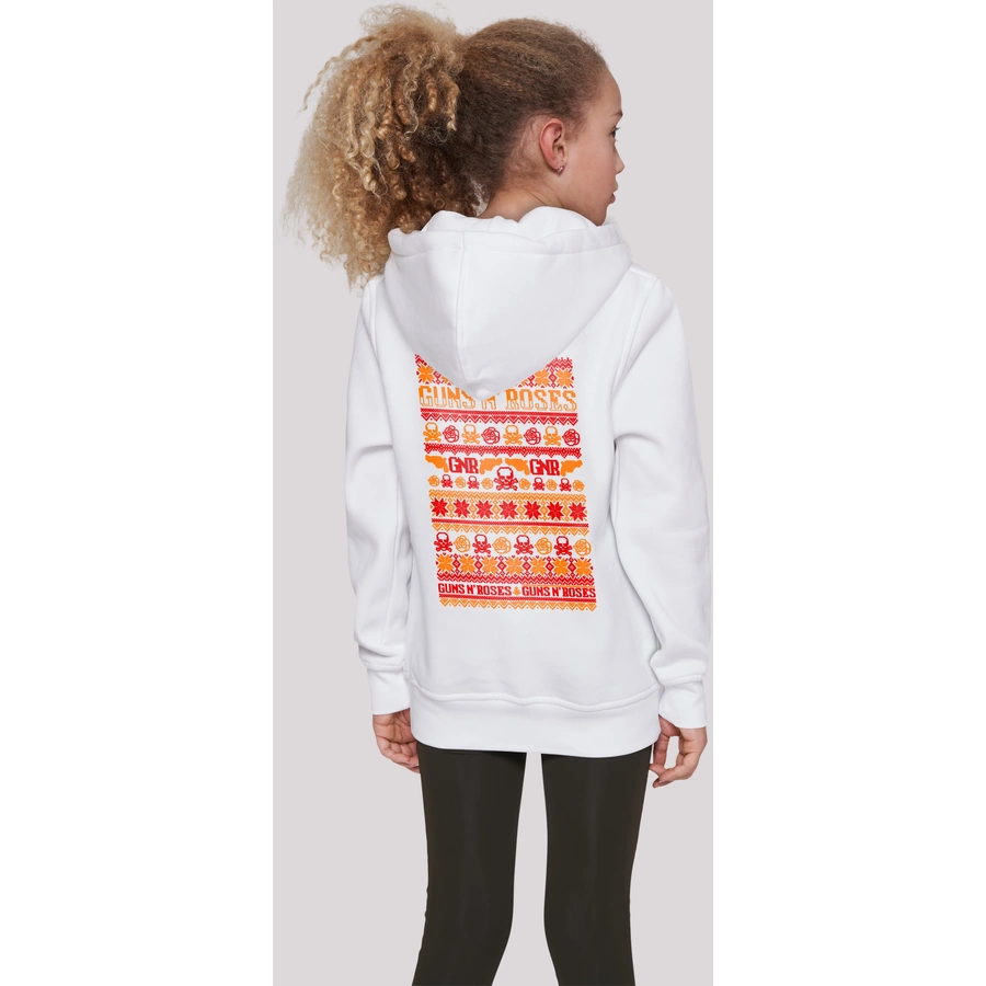 F4NT4STIC Hoodie Guns n' Roses Weihnachten Christmas weiß