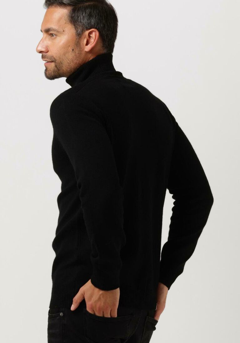 ANERKJENDT zwarte anerkjendt coltrui aknico solid roll neck lambswool