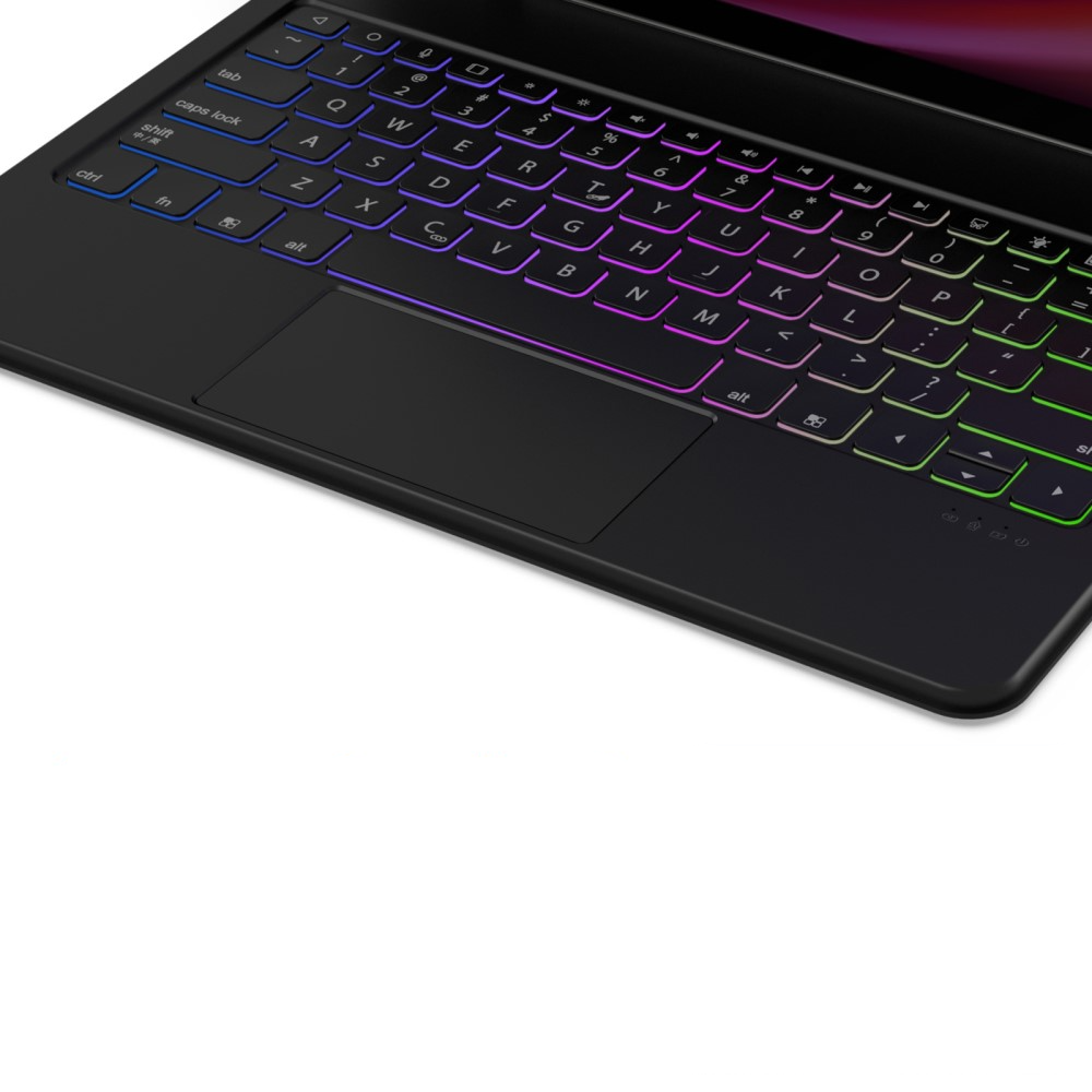 Samsung Galaxy Tab S10  Plus Leder Tasche Magnetische Bluetooth Tastatur   S-Pen Halterung (QWERTY) - Schwarz