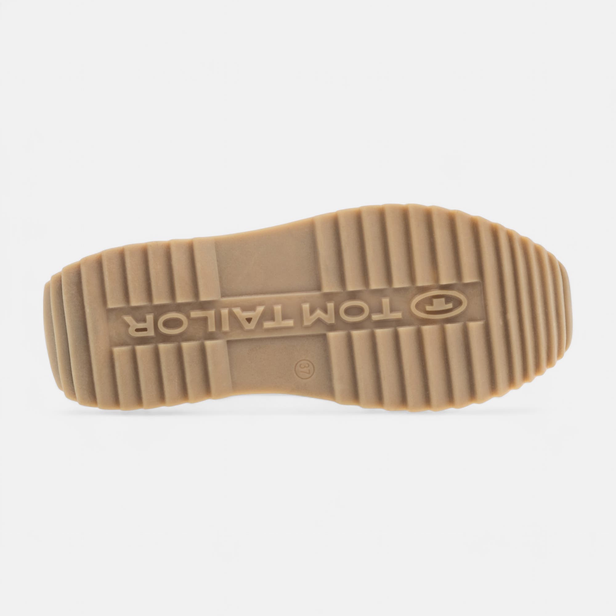 Baskets basses à talon compensé Femme beige