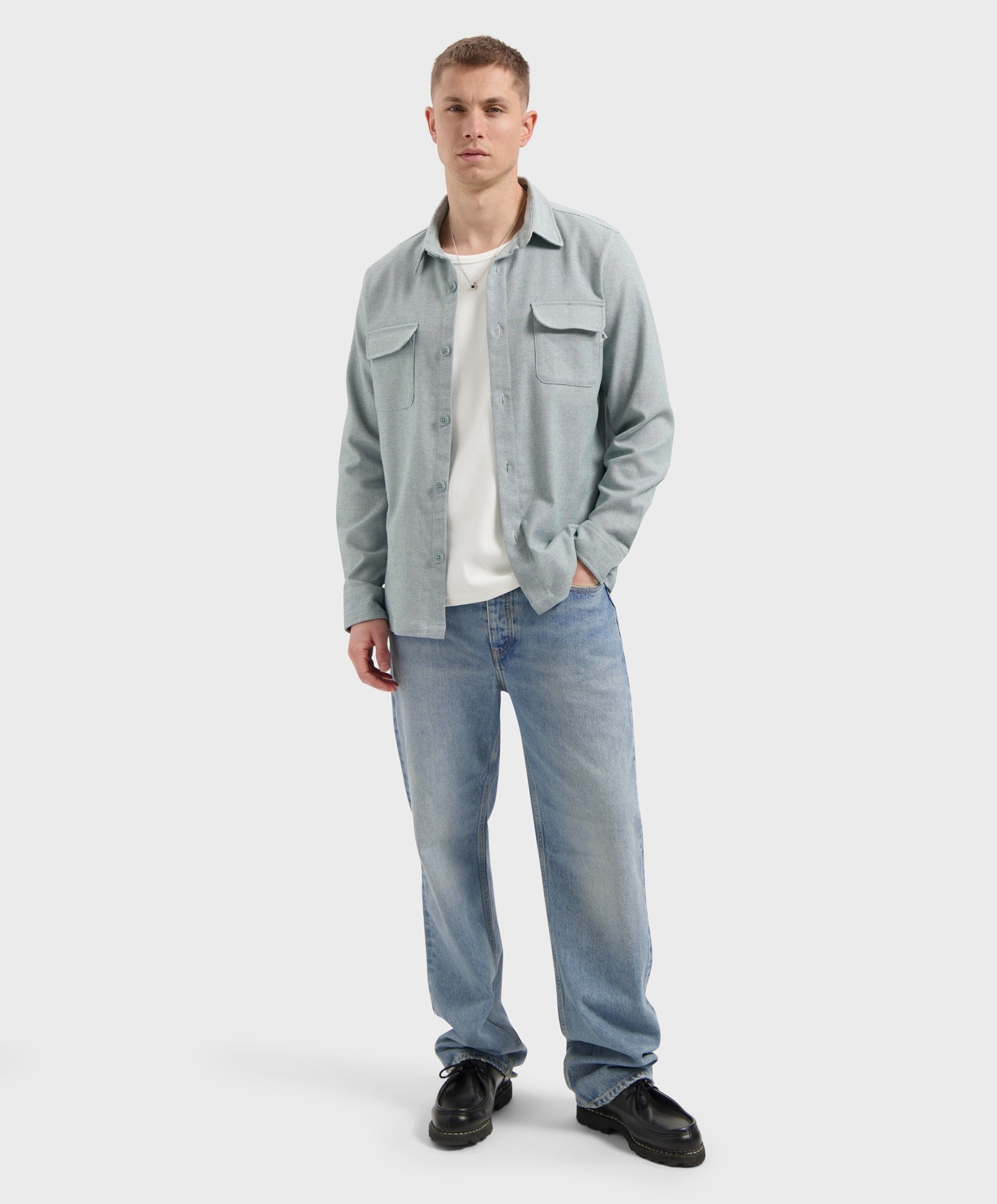 Law of the Sea Heren overshirt groen