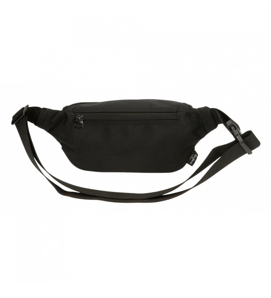 Pochete Pepe Jeans Soho com bolso frontal, preta
