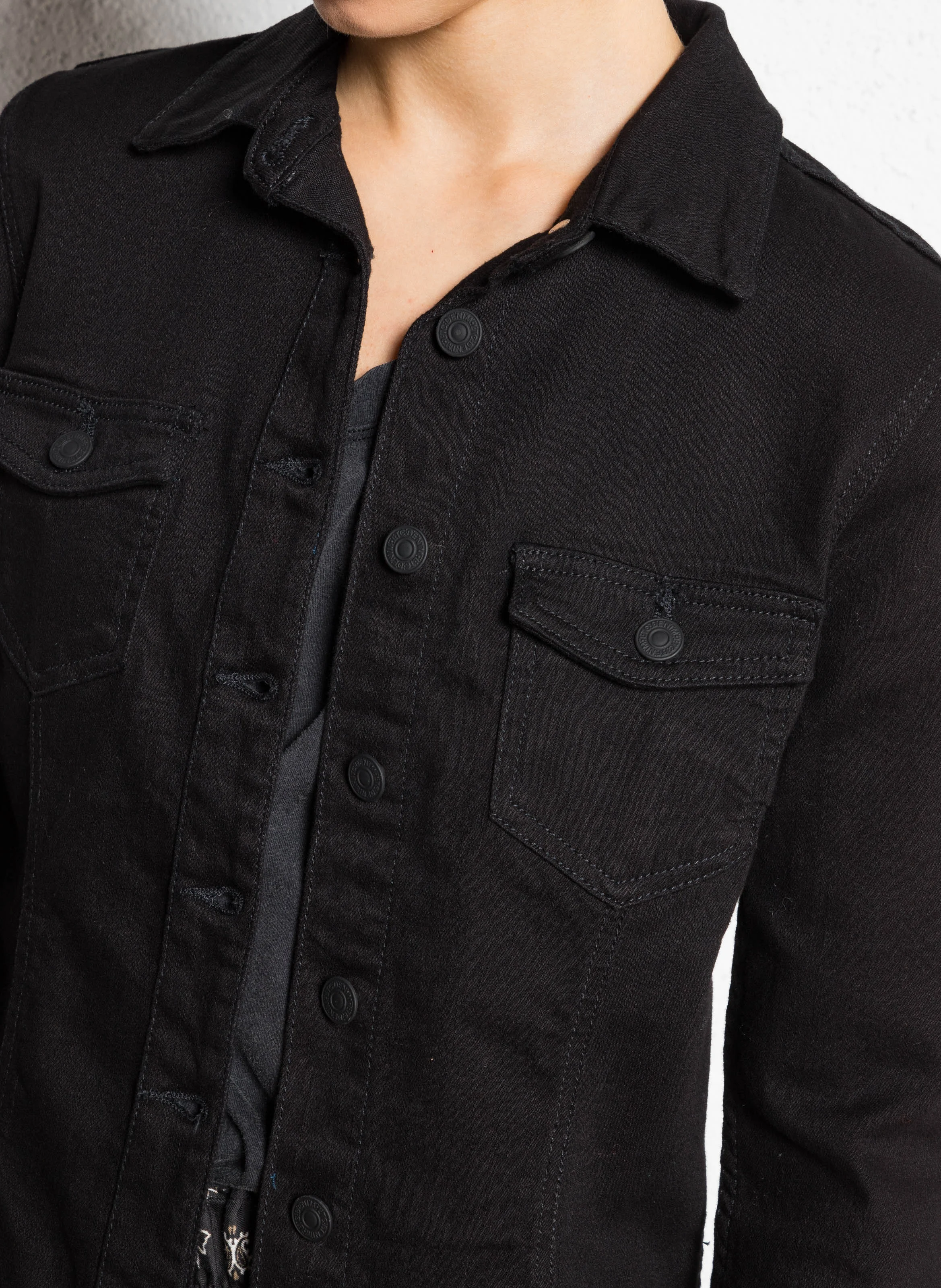 LILLY - Veste en jean | Noir