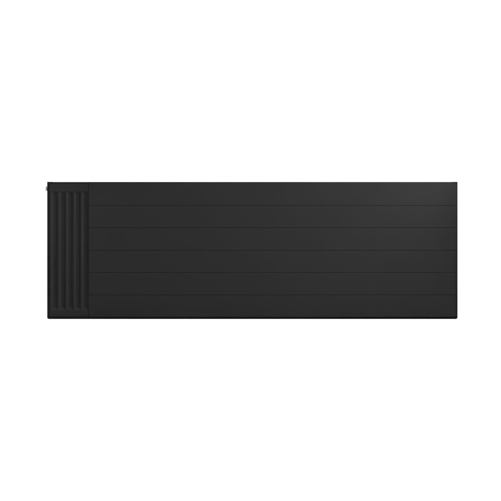 Eastbrook plaat voor paneelradiator met streep 180x60cm zwart mat