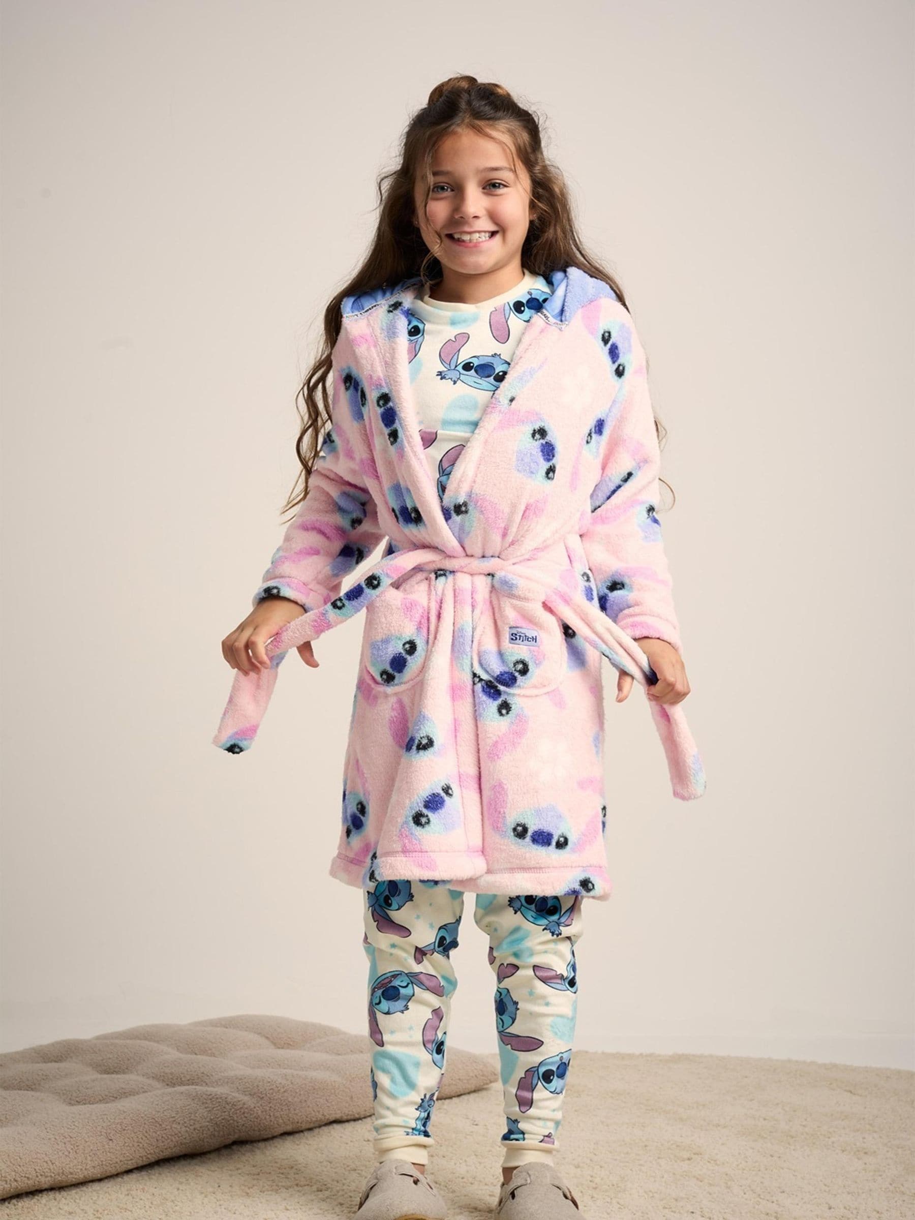Brand Threads Girls Disney Stitch Dressing Gown