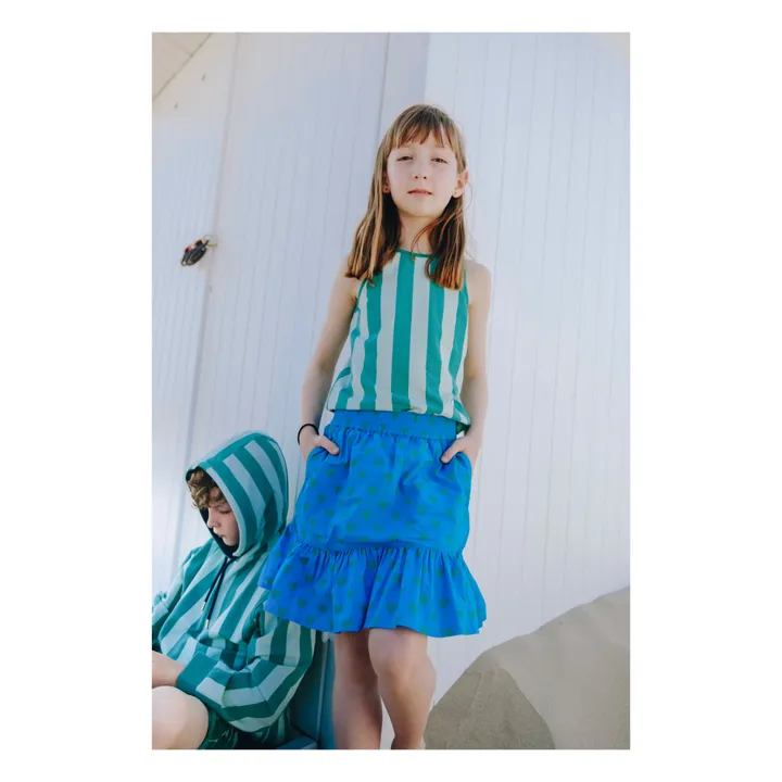 Holi & Love Jupe Irma Cœur Coton Bio | Turquoise