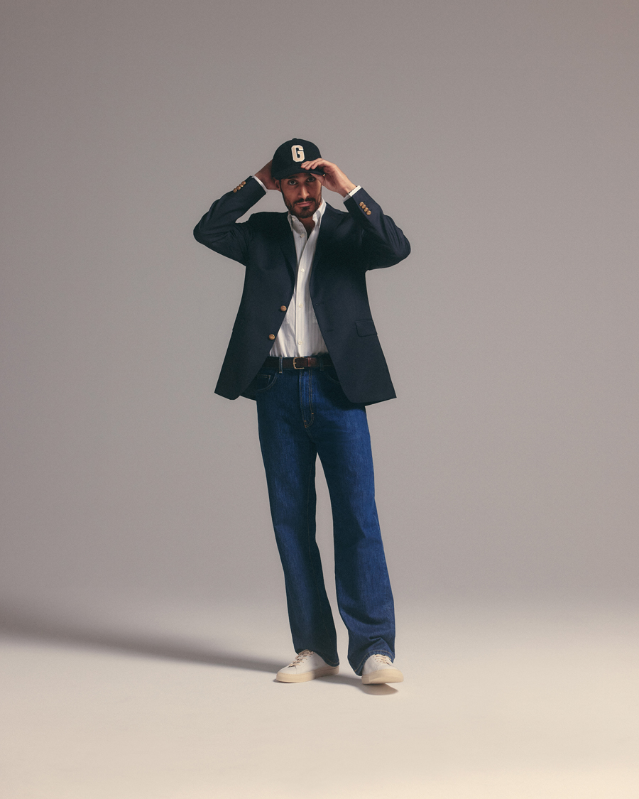 Oscar Jacobson John Club Wool Blazer Navy