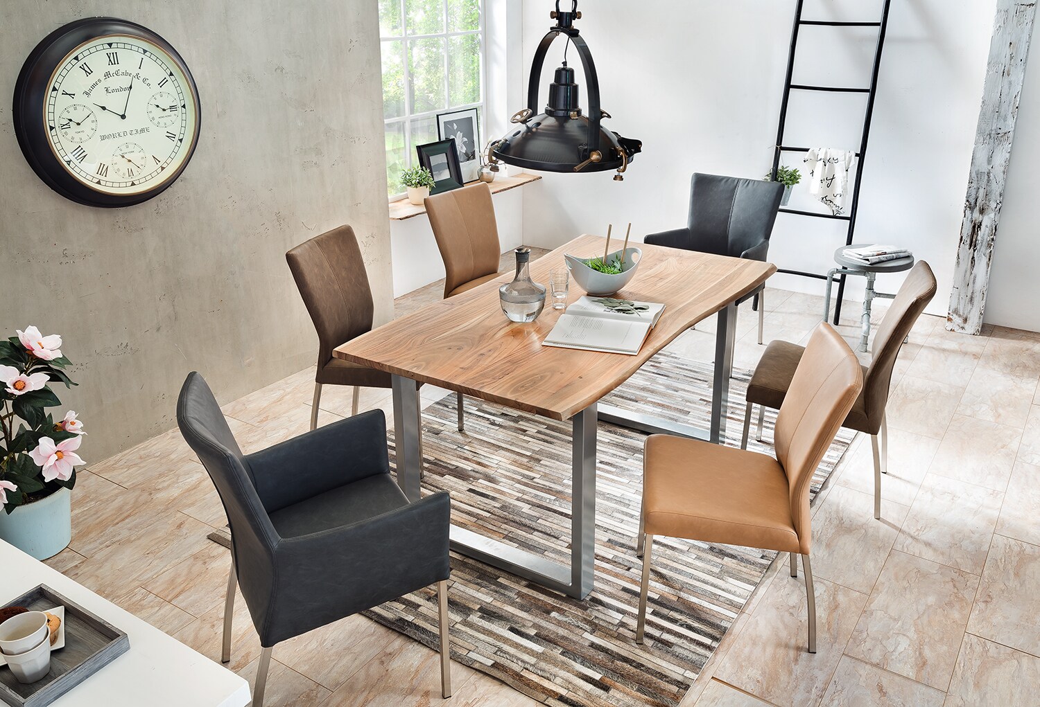 Tisch 140x80 Akazie antikfinish Esstisch Küchentisch Speisetisch Esszimmer