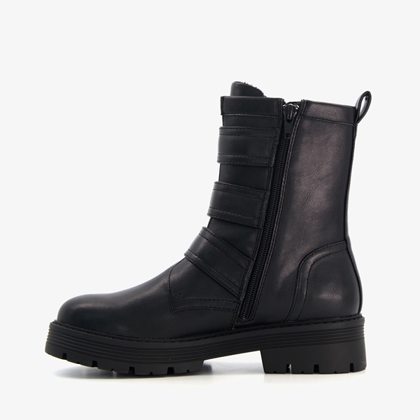 Blue Box dames biker boots met gespen