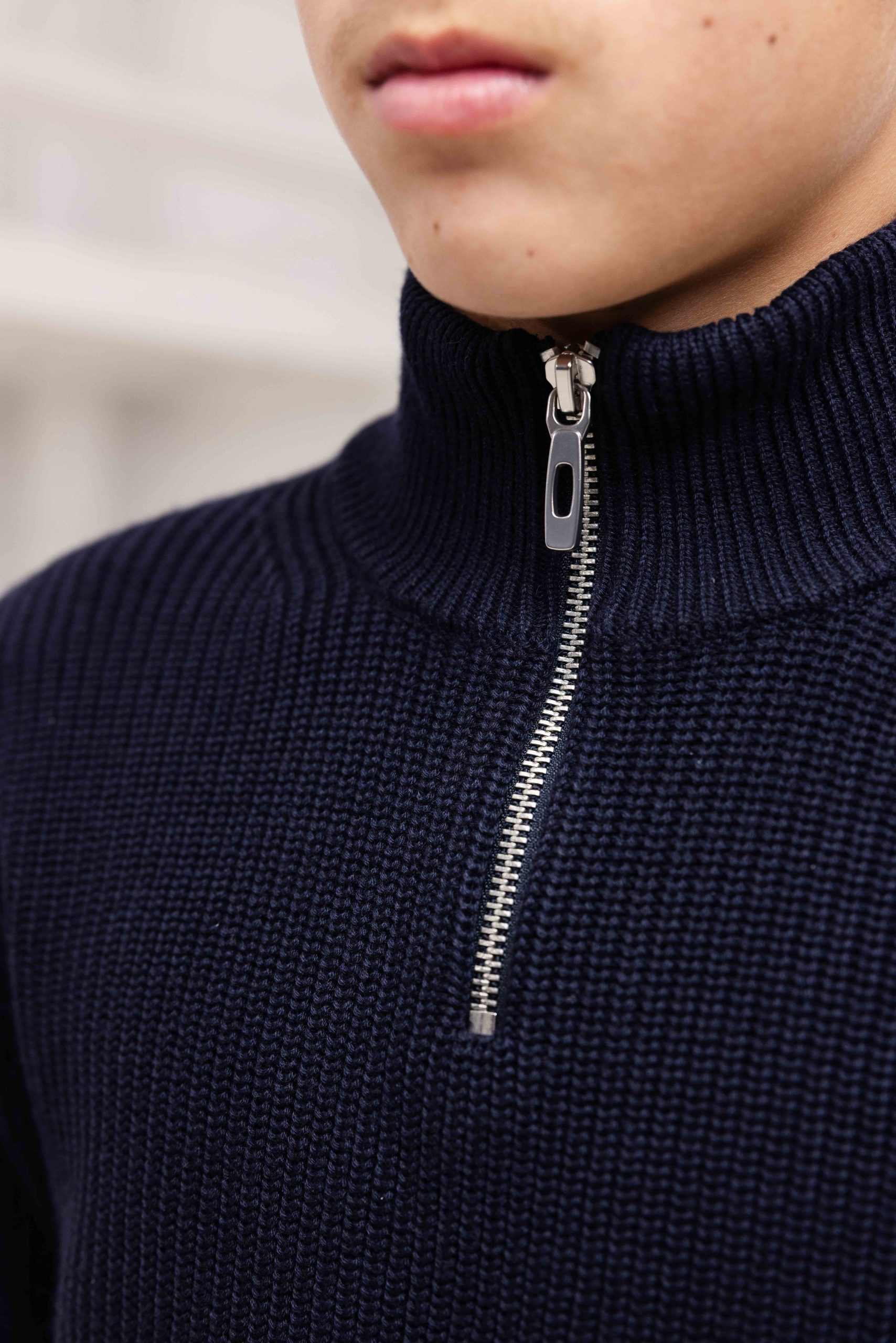Antony Morato Lisbon Half Zip Sweater Kids Donkerblauw